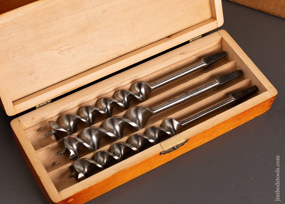 Near-Mint-Set-of-RUSSELL-JENNINGS-Auger-Bits-in-Original Box-with-Outer-Box-120970