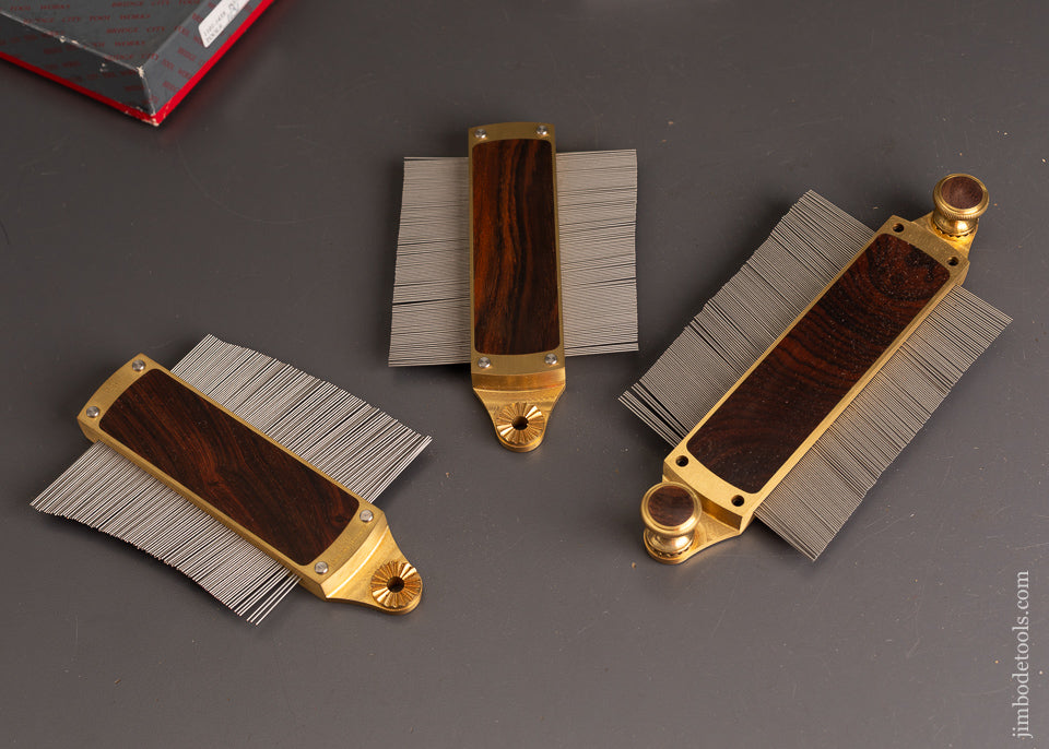 BRIDGE-CITY-TOOL-WORKS-Complete-Set-of-3-PG-13-Profile-Gauges-Rosewood-Mint in-Box-120988
