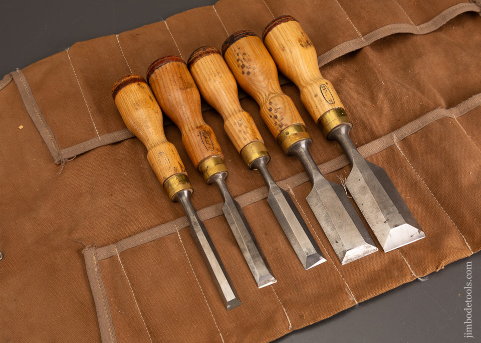 Fine-Set-of-5-MARPLES-Bevel-Edge-Chisels-121004