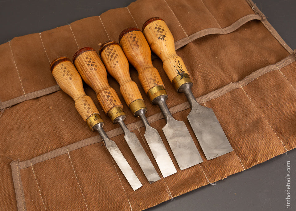 Fine-Set-of-5-MARPLES-Bevel-Edge-Chisels-121004