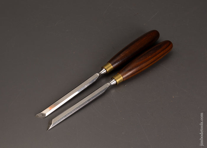 Mint-Pair-of-Rosewood-Handled-Skew-Chisels-by-CROWN-121005