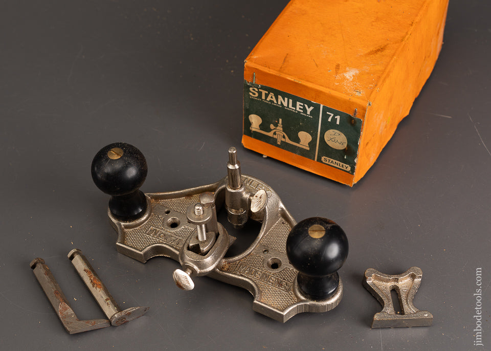 Near-Mint-in-Box-100%-Complete-STANLEY-No.-71-Router-Plane-121051