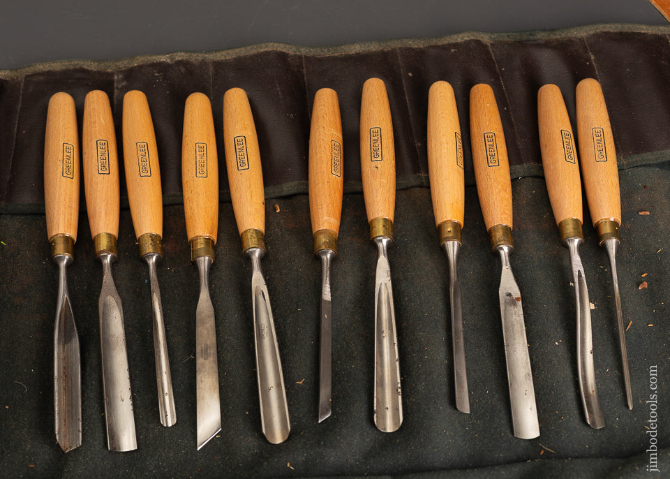 Extra-Fine-Set-of-11-GREENLEE-Carving-Chisels-121075