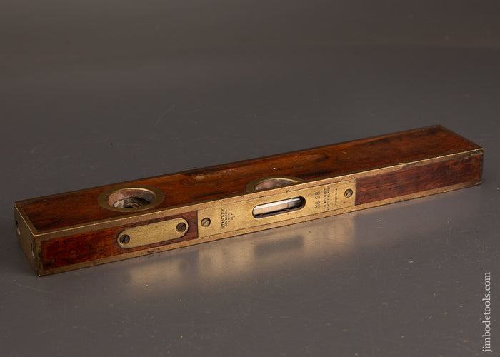 Extra-Fine-STANLEY-No.-98-Brass-Bound-Rosewood-Level-12-Inch-121111A