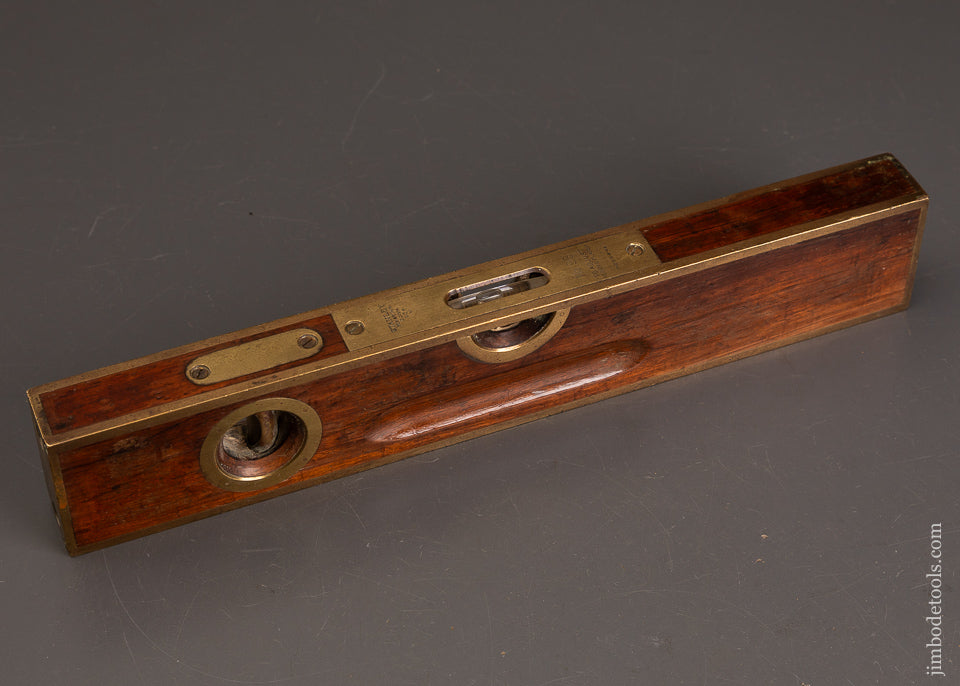 Extra-Fine-STANLEY-No.-98-Brass-Bound-Rosewood-Level-12-Inch-121111A