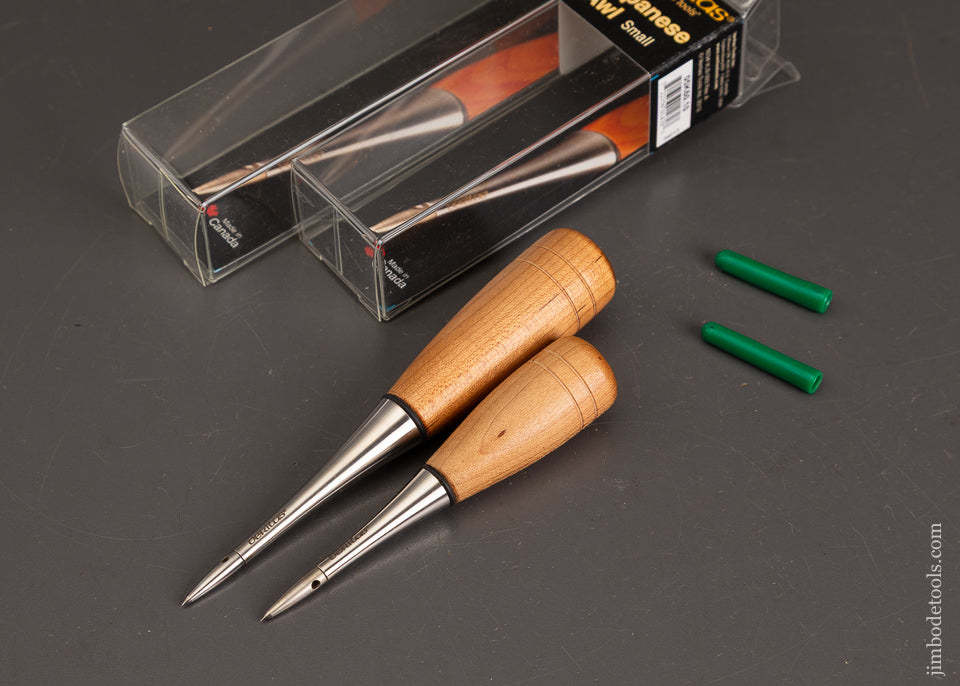 Large-&-Small-LEE-VALLEY-VERITAS-Japanese-Awls-Mint-in-Boxes-121158