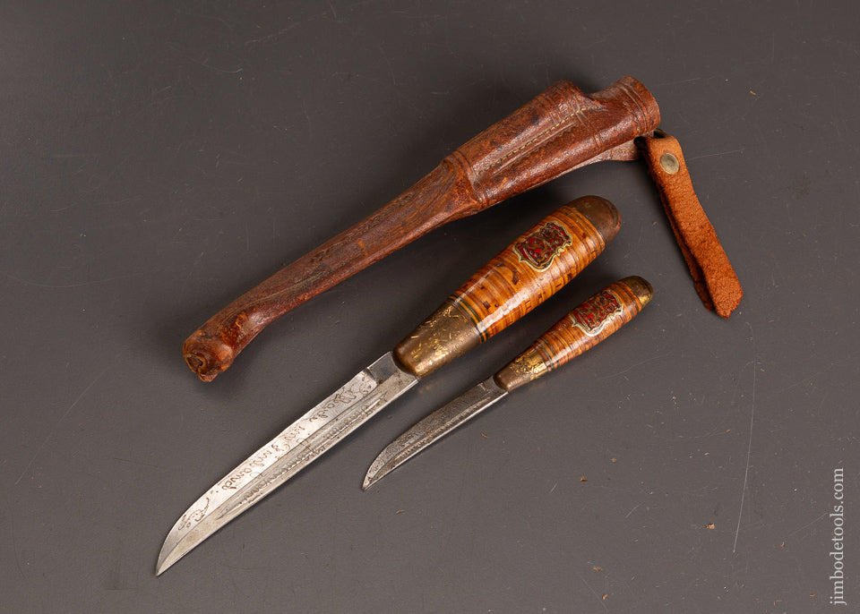 Beautiful-Pair-of-Leather-Handled-SLOJD-Knives-121190