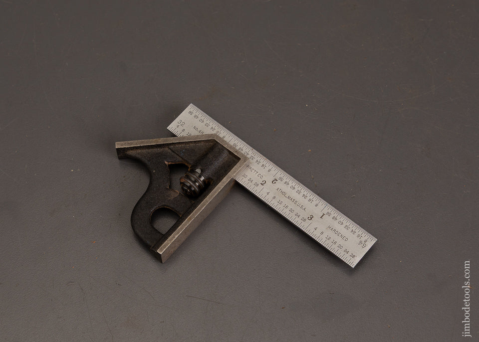 Near-Mint-Tiny-4-Inch-STARRETT-Combination-Square-121196