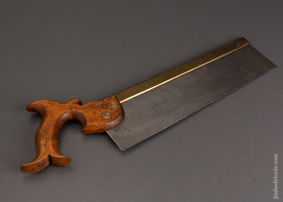 Rare-I.-ATKINS-&-CO.-BRISTOL,-CT-Brass-Back-Dovetail-Saw-121205