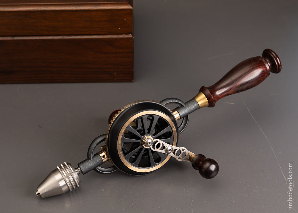 1998-BRIDGE-CITY-TOOL-WORKS-CT-6-Rosewood-Hand-Drill-Dead-Mint-in-Original-Presentation-Box-121209-AS-OF-JUNE-24