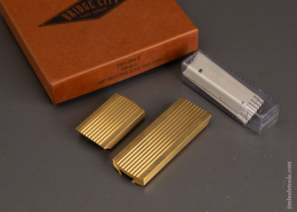 Cool-BRIDGE-CITY-TOOL-WORKS-7-Bead-Sole-&-Iron-for-HP-6v2-Multi-Plane-Mint-in-Box-121222