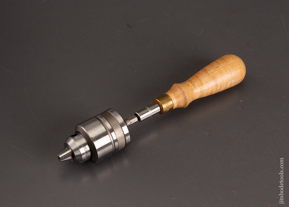 LIE-NIELSEN-Tiger-Maple-Tool-Handle-with-3-Jaw-Chuck-121235