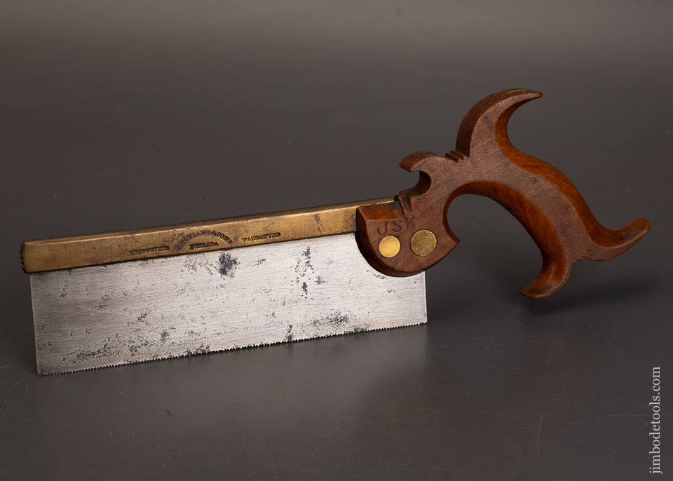 Fantastic-“J.-HOYLAND-&-SONS-PHILADA”-Brass-Back-Saw-121246