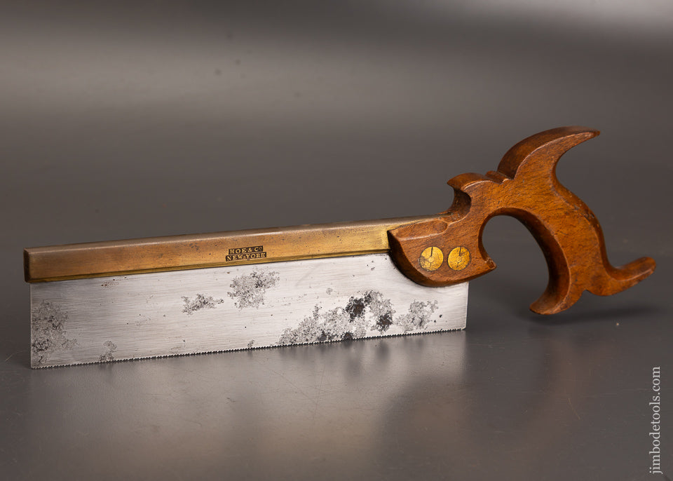 Very-Rare-&-Fine-HOE-&-CO.-NEW-YORK-Brass-Back-Saw-121252