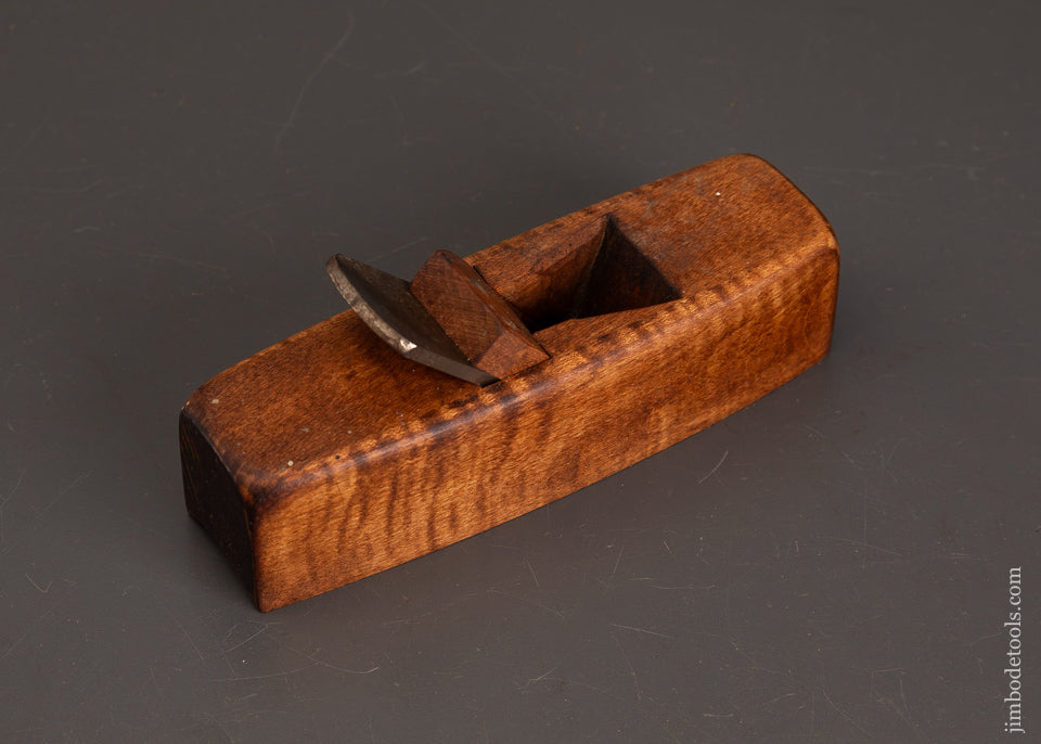 LEON-ROBBINS-N.E.-TOOL-WORKS-Tiger-Maple-Forkstaff-Plane-121258