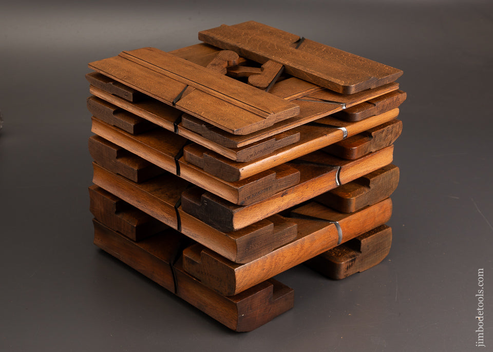 Fine-Odd-Numbered-Set-of-18-Skewed-Hollow-&-Round-Planes-by-JAMES-HOWARTH-121262