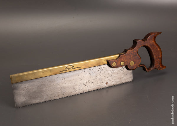 Rare-Triple-Cove-Brass-Back-Saw-by-MONDON-&-KING-PORT-JERVIS,-N.Y.-121272