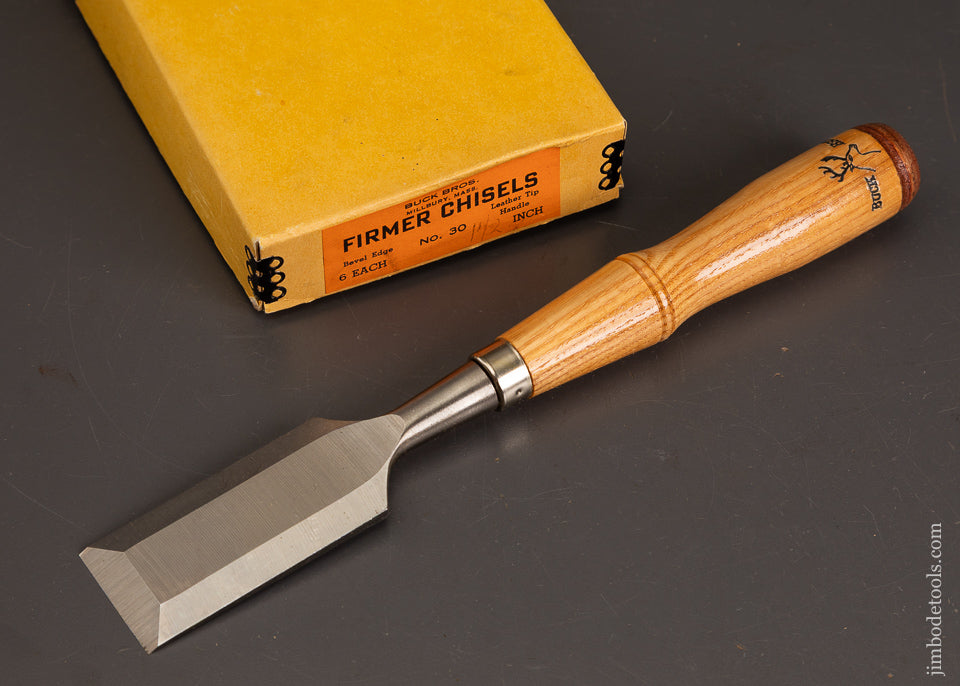 BUCK-BROS-1-1/2-Inch-Firmer-Chisel-Mint-in-Box-121284