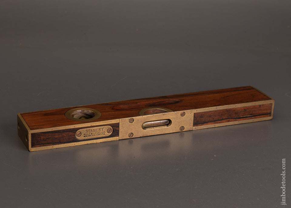 Extra-Fine-STANLEY-No.-98-Brass-Bound-Rosewood-Level-12-Inch-121317