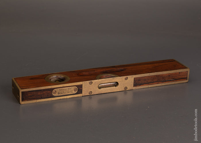 Extra-Fine-STANLEY-No.-98-Brass-Bound-Rosewood-Level-12-Inch-121317