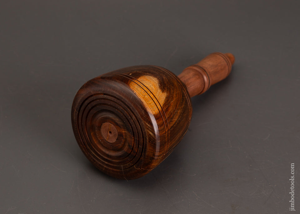 Stunning-1-Pound-13-Ounce-Fancy-Lignum-Vitae-English-Carving-Mallet-121325