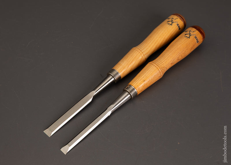 New-Old-Stock-Mint-Set-of-2-BUCK-BROS.-Firmer-Chisels-121371