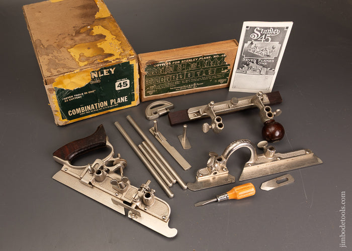 100%-Complete-STANLEY-No.-45-Combination-Plane-Near-Mint-in-Box-121403-AS-OF-SEPT-3