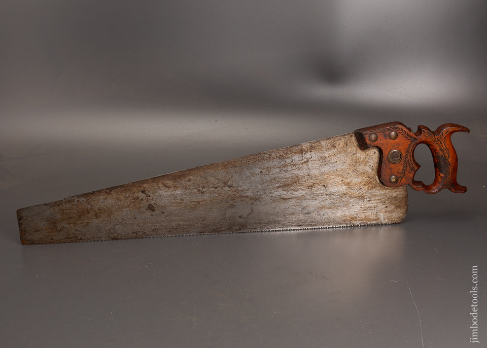 Excellent-Straight-&-Sharp-DISSTON-No.-12-London-Spring-Hand-Saw-121446