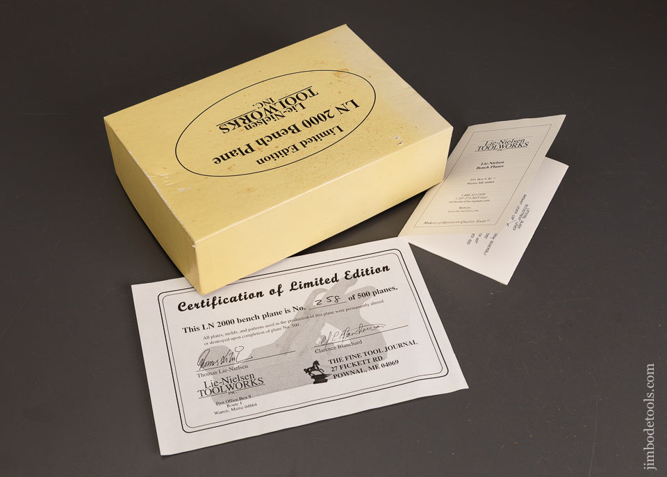 LIE-NIELSEN-No.-LN2000-(-No.-602-Size-)-Smooth-Plane-Mint-in-Box-121464-AS-OF-JULY-20