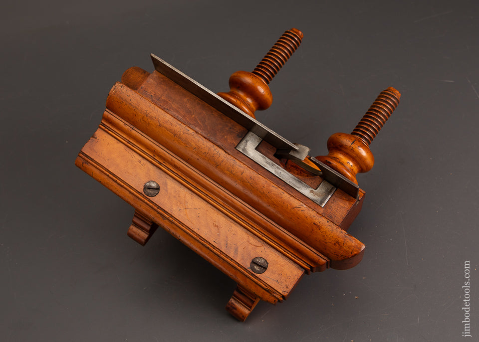 Fabulous-Solid-Boxwood-Screw-Arm-Plow-Plane-by-J.-KELLOGG-Amherst,-MS-121465
