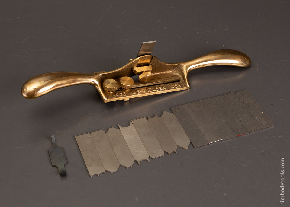 Mint-&-Complete-Bronze-LIE-NIELSEN-No.-66-Head-Beader-with-15-Cutters-121469