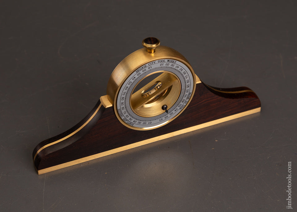 Mint-BRIDGE-CITY-TOOL-WORKS-CT-3-Inclinometer-Level-in-Rosewood-&-Brass-121470