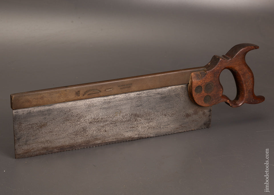 Awesome-Triple-Medallion-Brass-Back-Saw-R.-GROVES-&-SONS-MADE-FOR-G.-MUSGRAVE-121483