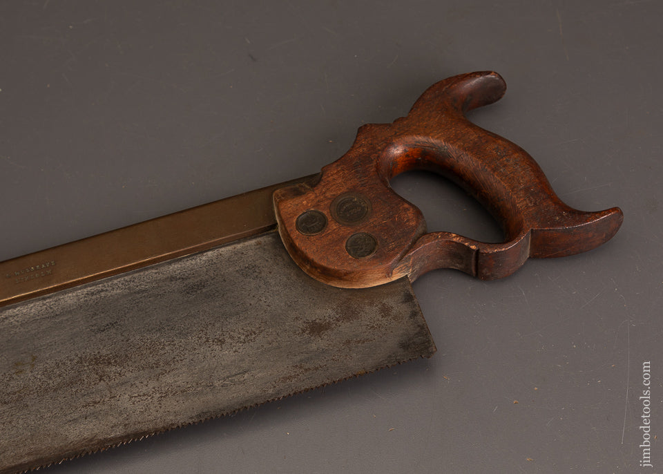 Awesome-Triple-Medallion-Brass-Back-Saw-R.-GROVES-&-SONS-MADE-FOR-G.-MUSGRAVE-121483