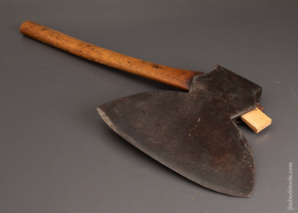 Awesome-I.-BLOOD-Balston,-NY-Single-Bevel-Offset-Broad-Axe-Hewing-Axe-121488