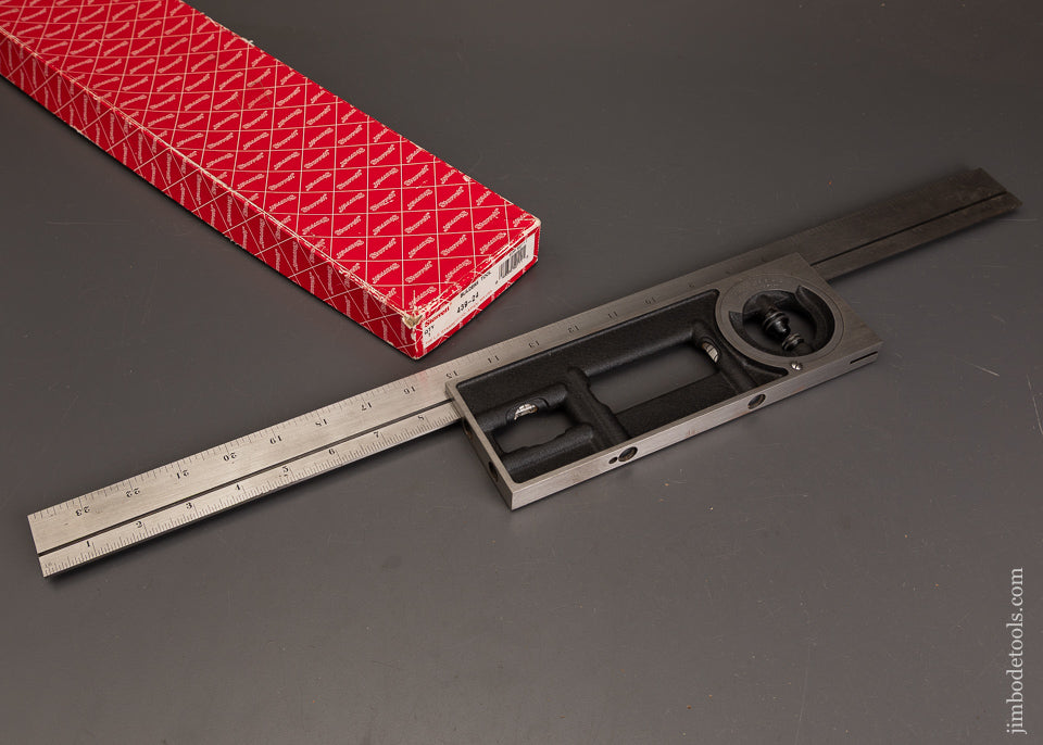 Rare-24-Inch-STARRETT-Builder’s-Combination-Square-Mint-in-Box-121512