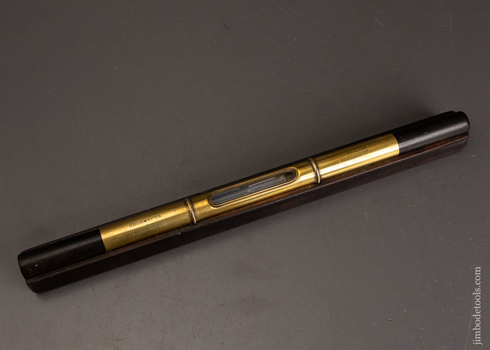 Rare-MATHIESON-No.-18C-Ebony-Level-with-Rotating-Vial-Cover-121528G