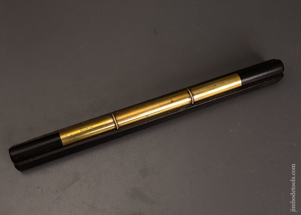 Rare-MATHIESON-No.-18C-Ebony-Level-with-Rotating-Vial-Cover-121528G