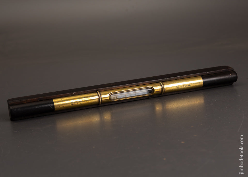 Rare-MATHIESON-No.-18C-Ebony-Level-with-Rotating-Vial-Cover-121528G