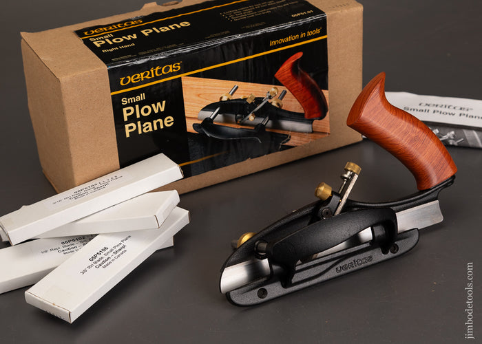 Mint-in-Box-LEE-VALLEY-VERITAS-Small-Plow-Plane-with-5-Blades-121532