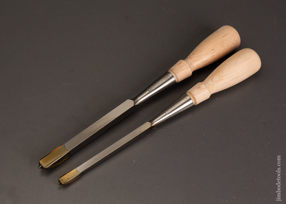 LIE-NIELSEN-1/4-&-3/8-Mortise-Chisels-Mint-in-Box-121541