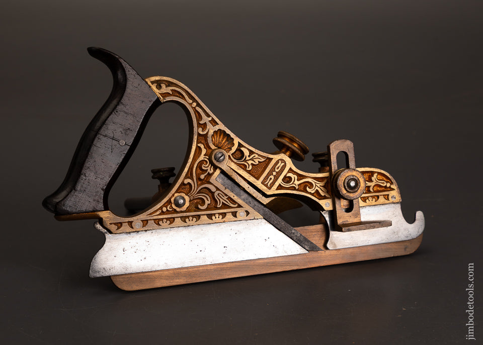 Near-Mint-STANLEY-MILLERS-PATENT-No.-44-Gunmetal-Plow-Plane-121549G-AS-OF-AUG-2