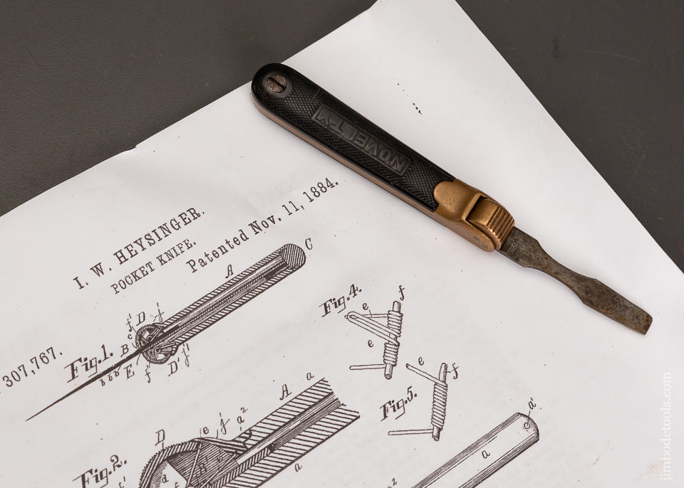 HEYSINGER-November-11,-1884-Patent-NOVELTY-Gravity-Pocket-Screwdriver-121554