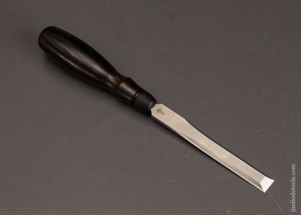 Beautiful-BLUE-SPRUCE-TOOL-WORKS-1/2-Inch-Dovetail-Chisel-with-African-Blackwood-Handle-Mint-121574