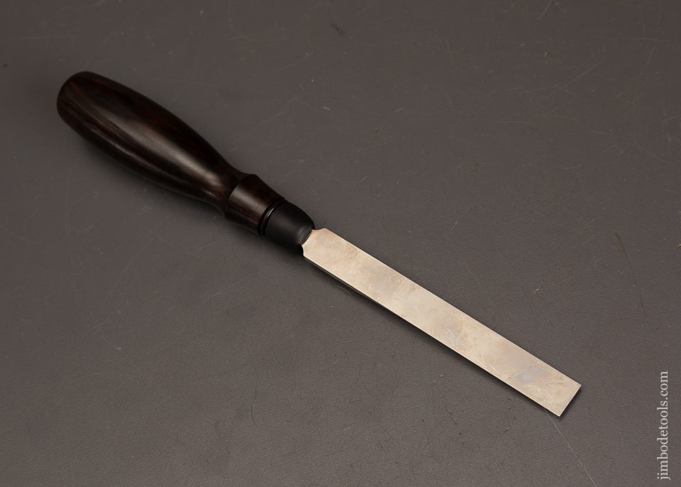 Beautiful-BLUE-SPRUCE-TOOL-WORKS-1/2-Inch-Dovetail-Chisel-with-African-Blackwood-Handle-Mint-121574