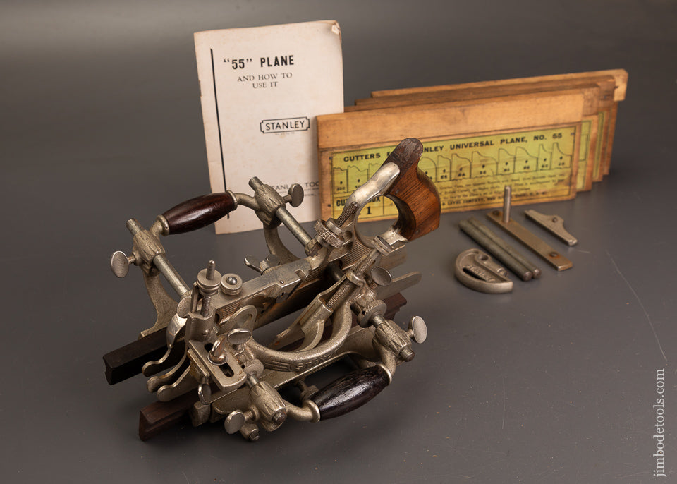 Extra-Fine-Complete-STANLEY-No.-55-Combination-Plane-121579
