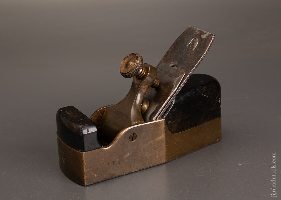 Rare-&-Fine-MOSELEY-&-SON-Gunmetal-&-Ebony-Infill-Smooth-Plane-121589G