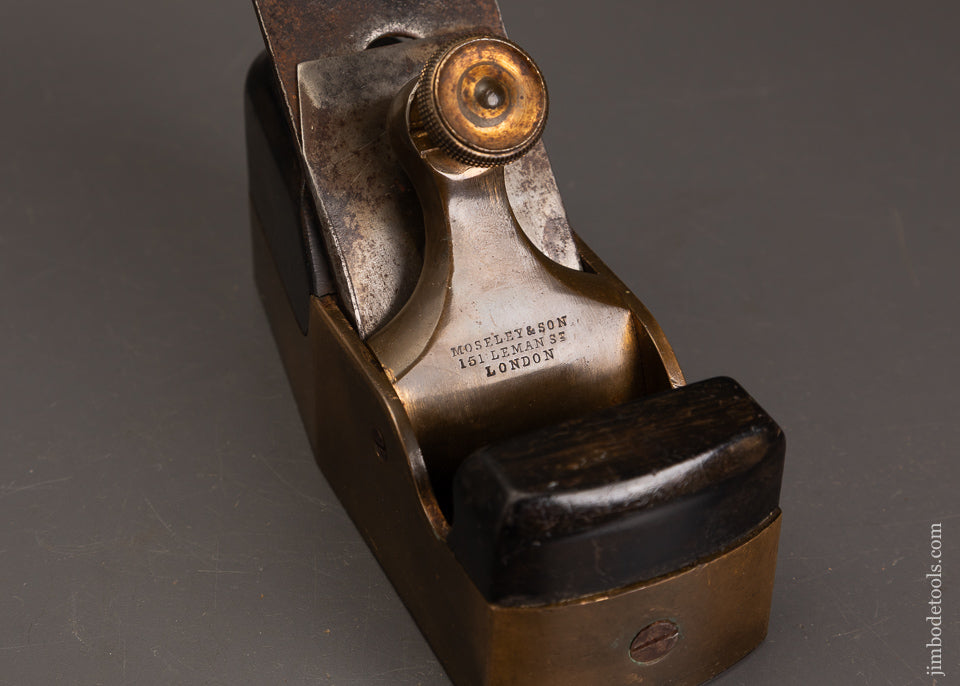 Rare-&-Fine-MOSELEY-&-SON-Gunmetal-&-Ebony-Infill-Smooth-Plane-121589G