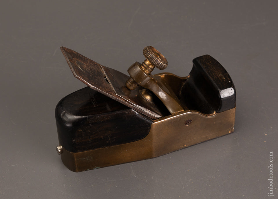 Rare-&-Fine-MOSELEY-&-SON-Gunmetal-&-Ebony-Infill-Smooth-Plane-121589G
