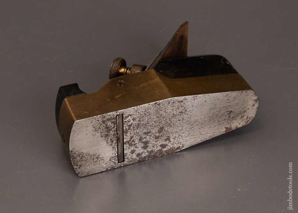 Rare-&-Fine-MOSELEY-&-SON-Gunmetal-&-Ebony-Infill-Smooth-Plane-121589G